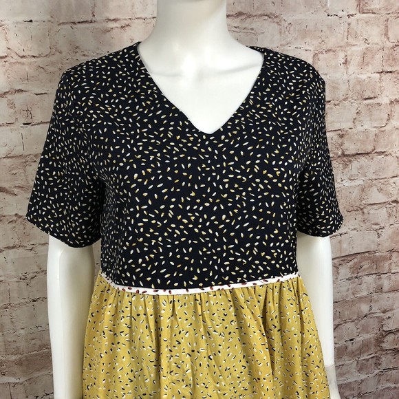 Roolee Black and Yellow Midi Dress - Picture 8 of 9